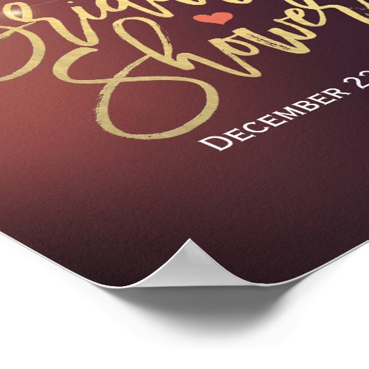 Burgundy Floral String Light Vrijgezellenfeest Wel Poster (Hoek)