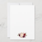 Burgundy Floral Vrijgezellenfeest Brunch Bubble Go Kaart (Achterkant)