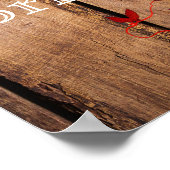 Burgundy Floral Vrijgezellenfeest Welcome Poster (Hoek)