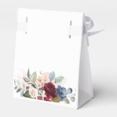 Burgundy Floral Waterverf Blush Vrijgezellenfeest Bedankdoosjes (Achterkant)