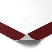 Burgundy Floral Waterverf Shower Photo Booth Poster (Hoek)