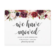 Burgundy floral, we hebben de aankondiging verplaa