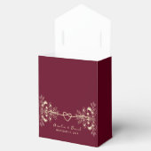 Burgundy Floral Wedding Bedankdoosjes (Geopend)
