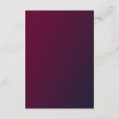 Burgundy Floral Wedding Details Informatiekaartje (Achterkant)