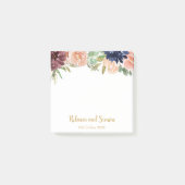 Burgundy Floral Wedding Post-it® Notes (Voorkant)