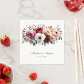 Burgundy Floral Wedding Servet (Insitu)