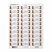 Burgundy Floral Wedding Snel Mr en Mrs. Etiket (Full Sheet)