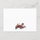 Burgundy Floral Wedding Website Enclosure Card Informatiekaartje (Achterkant)