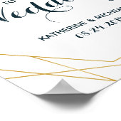 Burgundy Floral Wedding Welcome Sign Poster (Hoek)