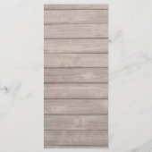 Burgundy Floral Wine Barrel Fall WeddenMenu Menu (Achterkant)