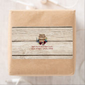 Burgundy Floral Wine Barrel Fall Wedding Etiket (Insitu)