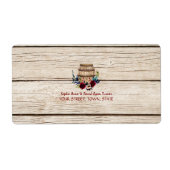 Burgundy Floral Wine Barrel Fall Wedding Etiket (Voorkant)