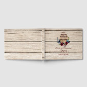 Burgundy Floral Wine Barrel Fall Wedding Gastenboek (Volledig)