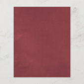 Burgundy Floral Wine Tasting Bridesmaids Luncheon Flyer (Achterkant)