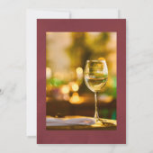 Burgundy Floral Wine Tasting Celebration of Life Kaart (Achterkant)