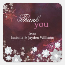 Burgundy Floral Winter Weddenschap