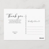 Burgundy Floral Wood Vrijgezellenfeest Dank je wel Briefkaart (Achterkant)