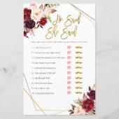 Burgundy Floral zei dat ze een spelkaart zei (Voorkant)