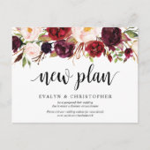 Burgundy Florals, een nieuw plan uitgesteld Briefkaart (Voorkant)