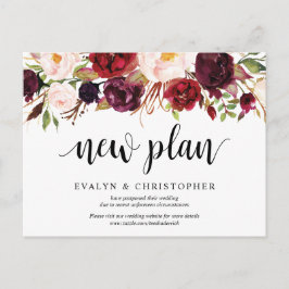 Burgundy Florals, een nieuw plan uitgesteld Briefkaart