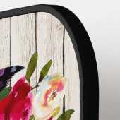 Burgundy Florals, Feathers, Wood 2 Paddle Pro (Links Detail)