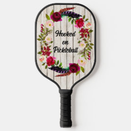 Burgundy Florals, Feathers, Wood 2 Paddle Pro