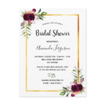 Burgundy florals Gold greenery boho vrijgezellenfe