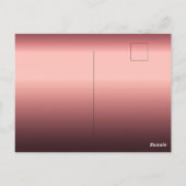 Burgundy florals koper bruiloft briefkaart (Achterkant)