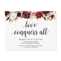 Burgundy Florals, Love verovert all, Postponed