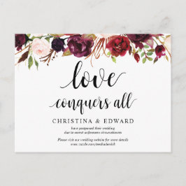 Burgundy Florals, Love verovert all, Postponed Briefkaart