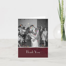 Burgundy Floure - Aangepaste foto - Hartelijk dank Bedankkaart