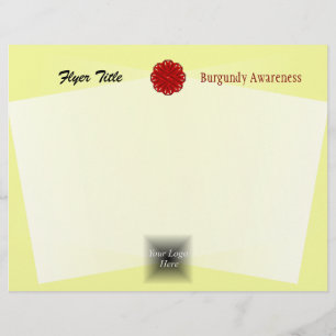 Burgundy Flower Ribbon door Kenneth Yoncich Flyer