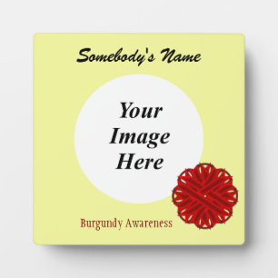 Burgundy Flower Ribbon Sjabloon door Kenneth Yonci Fotoplaat