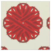 Burgundy Flower Ribbon Stof (Close Up)