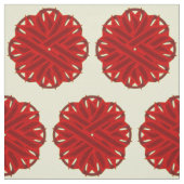Burgundy Flower Ribbon Stof (Swatch)