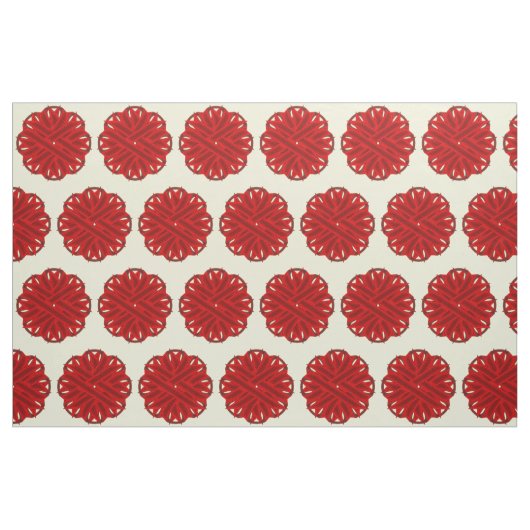 Burgundy Flower Ribbon Stof (Fat Quarter)