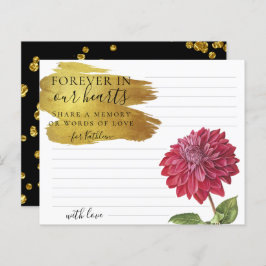 Burgundy Flower Share a Memory Funeral Kaart