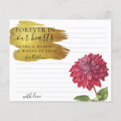 Burgundy Flower Share a Memory Funeral Kaart (Voorkant)