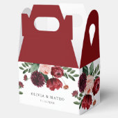 Burgundy Flower Wedding Bedankdoosjes (Geopend)