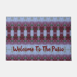 Burgundy Flowered Deurmat