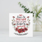Burgundy Flowers No One Is You & That's Your Power Kaart (Staand voorkant)