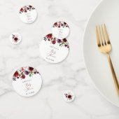 Burgundy Flowers, Pink Flowers, Boho, Baby shower Confetti (Groep)