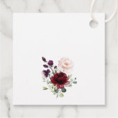 Burgundy Flowers, Pink Flowers, Boho, Birthday Bedankjes Labels (Achterkant)