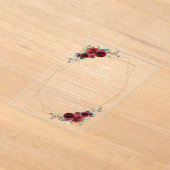 Burgundy Flowers, Red Flowers, Boho, Birthday Acryl Uitnodigingen (Laagn)