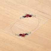 Burgundy Flowers, Red Flowers, Boho, weet 16 Acryl Uitnodigingen (Laagn)