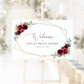 Burgundy Flowers, Red Flowers, Bridal Welcome Poster