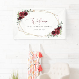Burgundy Flowers, Red Flowers, Bridal Welcome Spandoek