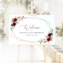 Burgundy Flowers, Roze Flowers, Birthday Welcome
