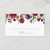 Burgundy Flowers, Roze Flowers, Boho Vrijgezellenf Plaatskaartje (Voorkant)