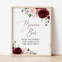 Burgundy Flowers, Roze Flowers, Mimosa Bar